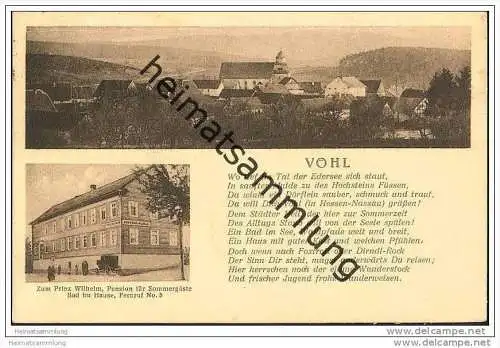 34516 Vöhl - Text - Panorama - Pension Zum Prinz Wilhelm