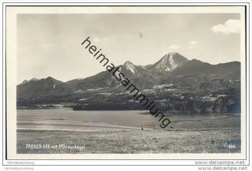 Faaker See mit Mittagskogel - Foto-AK 1929