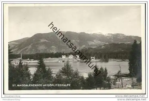 St. Magdalen am Magdalenensee mit Görlitzeralpe - Foto-AK 1926