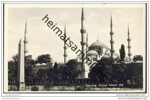 Istanbul - Moschee Sultan Ahmet - Foto-AK 30er Jahre