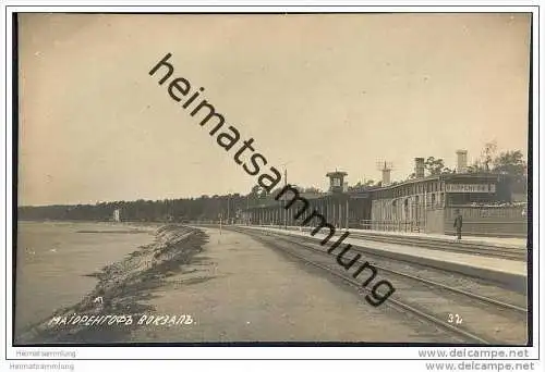 Majorenhof - Riga - Jurmala - Majori - Bahnhof - Bahnanlagen - Foto-AK 1911