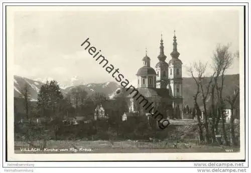 Villach - Kirche vom Heiligen Kreuz - Foto-AK 1928