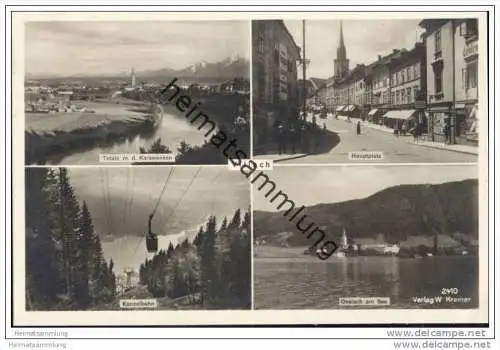 Villach - Kanzelbahn - Hauptplatz - Totale - Ossiach am See - Foto-AK