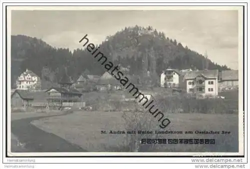 St. Andrä - Ruine Landskorn - Ossiacher See - Foto-AK