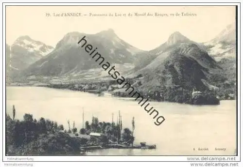 Lac d'Annecy - Panorama du Massif des Bauges - vu de Talloires