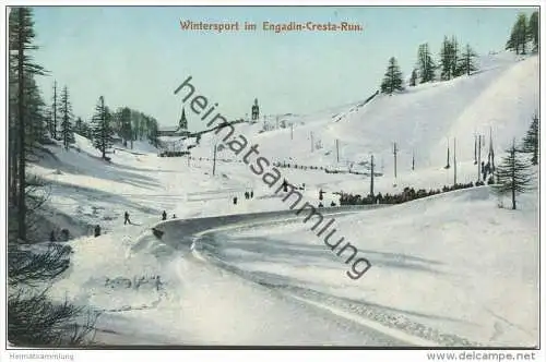 Engadin - Bobsleigh - Bob - The Cresta-run - Wintersport - Verlag Engadin Press Co. Samaden - Rückseite beschrieben