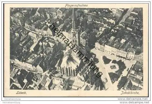 Lübeck - Jakobikirche - Luftaufnahme 20er Jahre