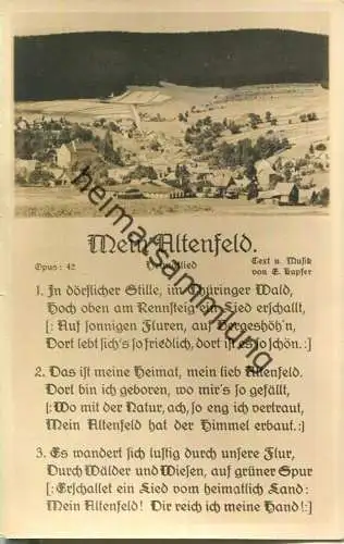 Mein Altenfeld - Heimatlied von E. Kupfer - Verlag E. Pfeufer Eisfeld