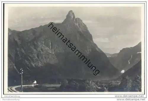 Aandalsnes - Blick von der Raumabahn auf Romsdalshorn - Foto-AK 20er Jahre