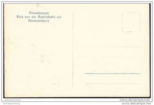 Aandalsnes - Blick von der Raumabahn auf Romsdalshorn - Foto-AK 20er Jahre