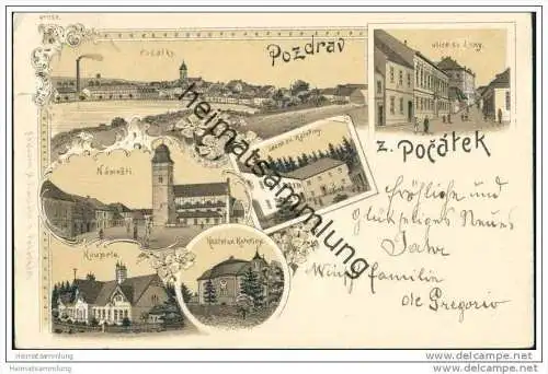 Pocatek - Pocatky - Namesti - Koupele - Kostel sv. Katheriny - ulice sv. Anny