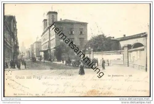 Gruss aus Prag - Der Staatsbahnhof - Verlag Carl Bellmann Prag