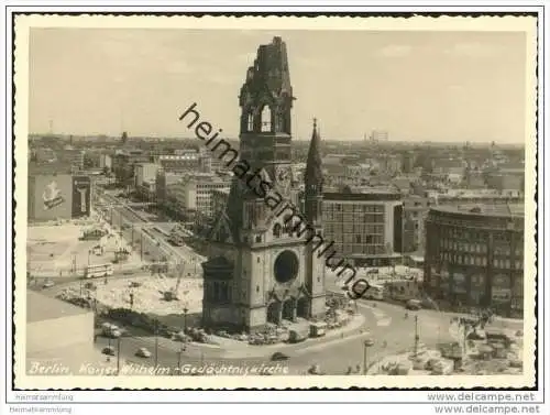 Berlin-Charlottenburg - Kaiser-Wilhelm-Gedächtniskirche - Foto-AK Großformat 1957