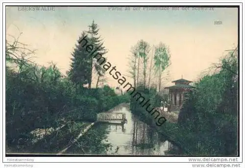 Eberswalde - Partie an der Promenade mit der Schwarze
