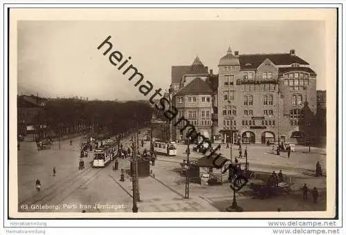 Göteborg - Parti fran Järntorget - Strassenbahn - Foto-AK ca. 1930