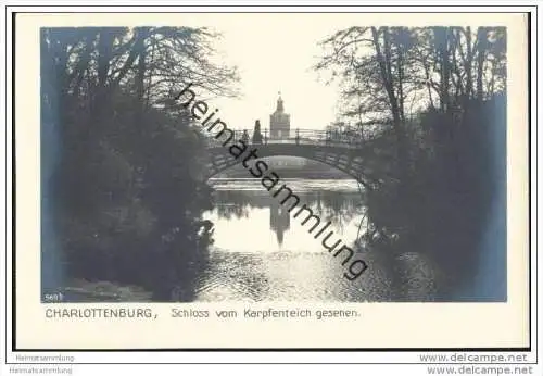 Berlin-Charlottenburg - Schloss vom Karpfenteich gesehen - Foto-AK 40er Jahre