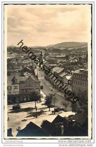 Saalfeld - Blick vom Kirchturm in die Obere Strasse - Foto-AK 30er Jahre