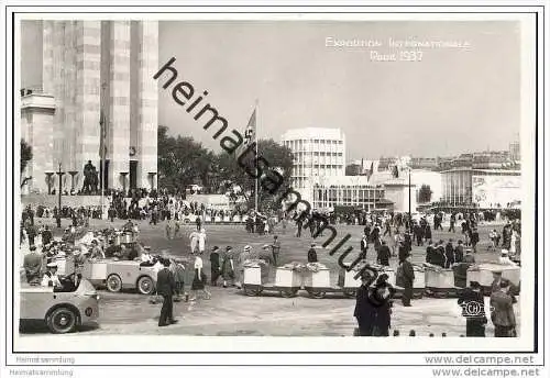 Paris - Exposition Internationale 1937 - Vue Generale - Deutsche Flagge - Ausstellungsbahn - Foto-AK
