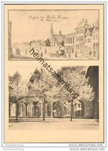 Einst und jetzt - Die Klosterkirche im Jahre 1690 und Die wieder hergestellte Klosterkirche