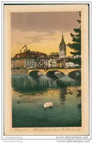 Zürich - Helmhausbrücke und St. Peterkirche