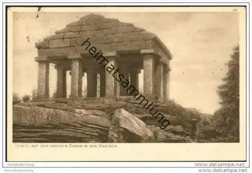 Tempel auf dem grossen Donon in den Vogesen - Reihe: Der Krieg 1914/15 in Postkarten