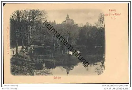 Gruss aus Friedland i. B. - Schloss - Schlossteich