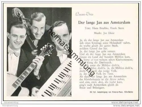 Lucas-Trio - Der lange Jan aus Amsterdam - 1954