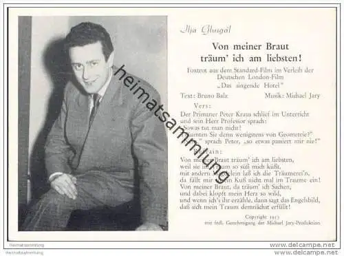 Ilja Glusgal - Von meiner Braut... 1953 aus dem Film Das singende Hotel