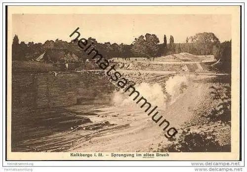 Kalkberge - Rüdersdorf - Sprengung im alten Bruch