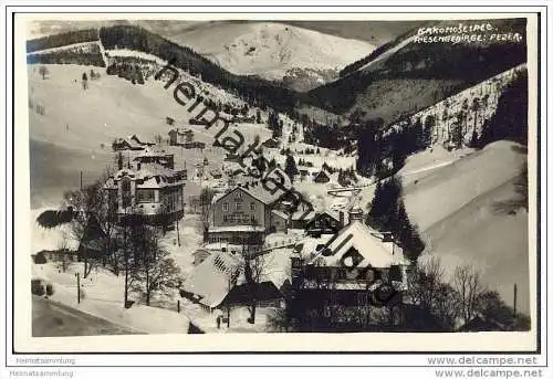 Riesengebirge - Petzer - Pec pod Snezkou - im Schnee - Foto-AK