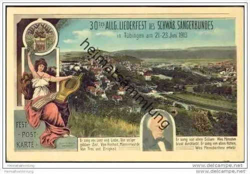 30stes Allgemeines Liederfest des Schwäbischen Sängerbundes in Tübingen am 21.-23. Juni 1913