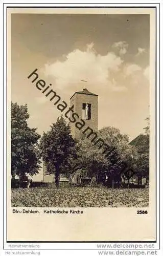 Berlin-Dahlem - Katholische Kirche - Foto-AK 30er Jahre