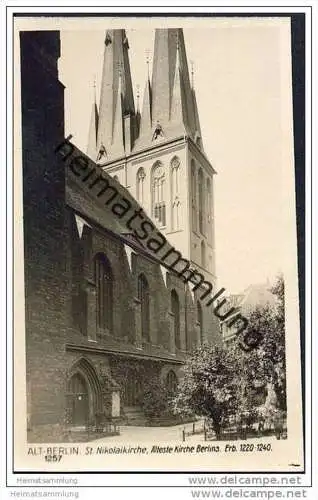 Alt-Berlin - Mitte St. Nikolaikirche - Foto-AK 30er Jahre