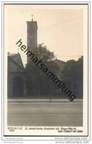 Berlin-Kreuzberg - St. Jakobi-Kirche - Oranienstrasse 133 - Foto-AK 30er Jahre