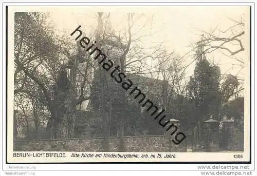Berlin-Lichterfelde - Alte Dorfkirche am Hindenburgdamm - Foto-AK 30er Jahre