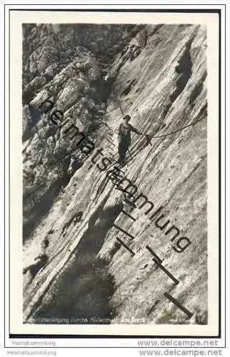 Zugspitze - Bergsteiger - Höllenthal - Am Brettl - Foto-AK