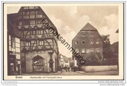 Soest - Marktstrasse mit Freiligrath-Haus