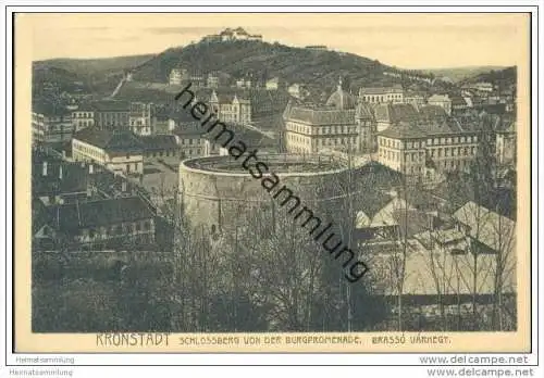 Kronstadt - Schlossberg von der Burgpromenade Brassó Várhegy