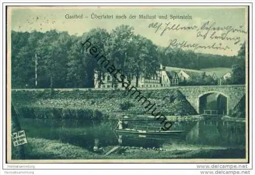 Leisnig - Gasthof - Überfahrt nach der Mailust und Spitzstein