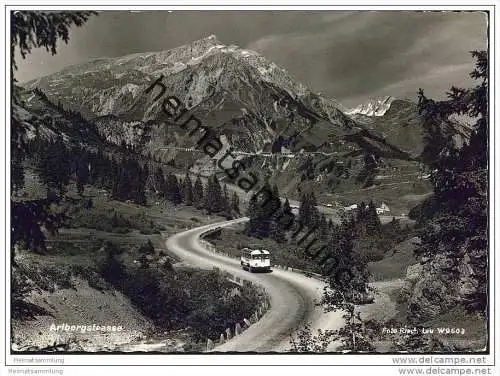 Arlbergstrasse - Bus - Foto-AK Grossformat