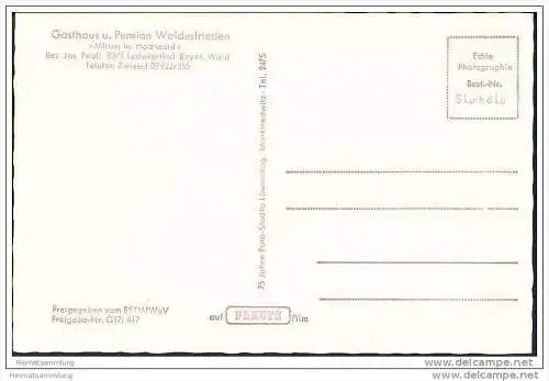 Lindberg-Ludwigsthal - Gasthaus Waldesfrieden - Besitzer Jos. Pauli - Foto-AK