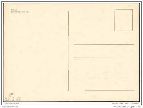 Berlin - Mauer - Brandenburger Tor 60er Jahre
