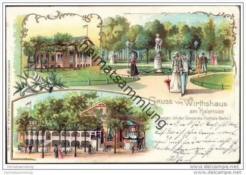 Gruss vom Wirtshaus am Halensee - C. Saeger Inhaber der Concordia Festsäle Berlin