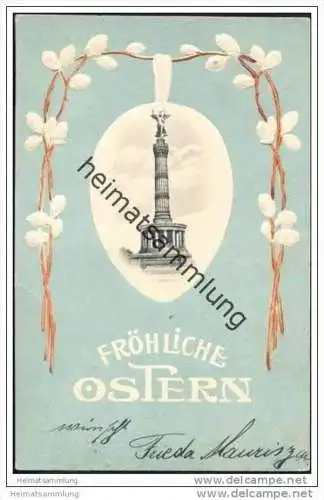 Berlin - Siegessäule - Fröhliche Ostern - Prägedruck