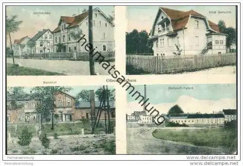 Oberleschen - Leszno Gorne - Dorfstrasse Villa Gutsche - Bahnhof - Zellstoff-Fabrik - Bahnpost