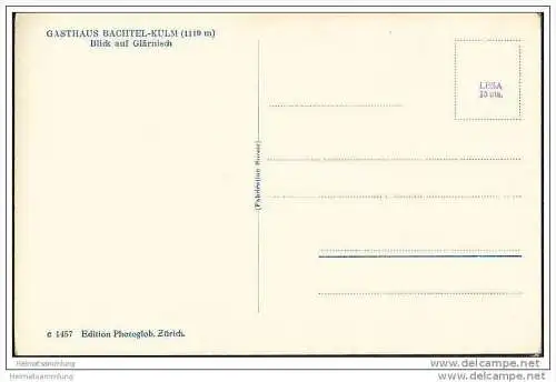 Bachtel-Kulm - Gasthaus - Glärnisch - Foto-AK