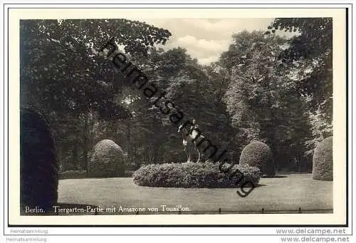 Berlin-Tiergarten - Amazone von Touaillon - Foto-AK- 30er Jahre