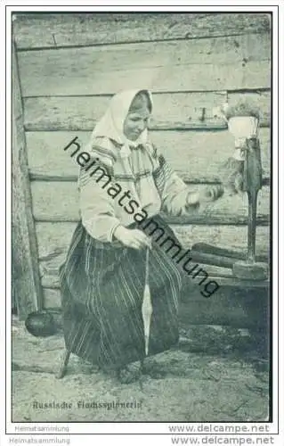 Russische Flachsspinnerin