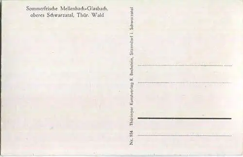 Mellenbach-Glasbach - Verlag R. Bechstein Sitzendorf