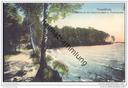 Tempelburg - Partie an der Seepromenade mit Dratzig See